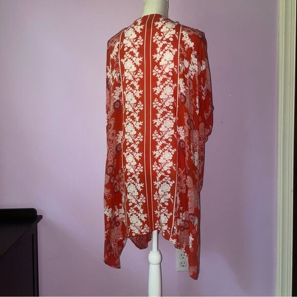 Angie Boho Ruana L Open Front Longline Cardigan Shawl Wrap - Picture 13 of 15